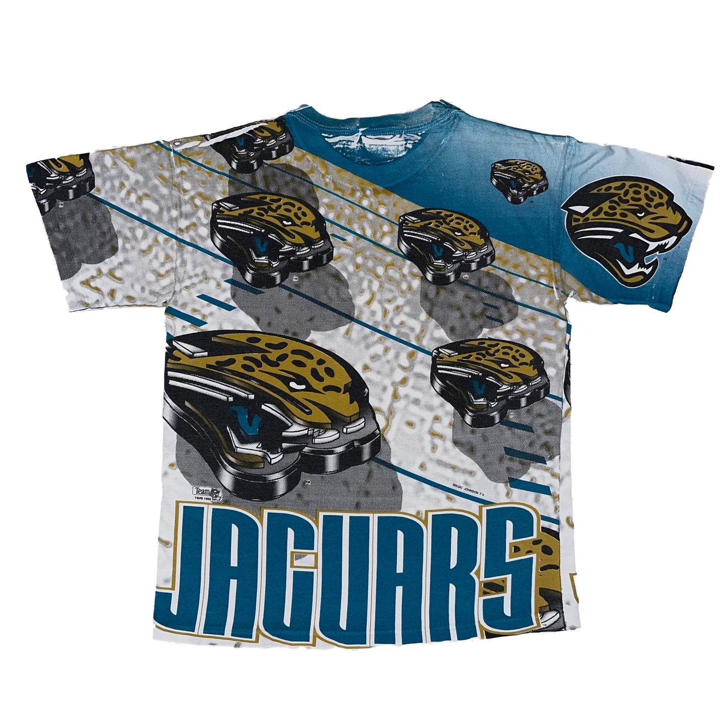 Vintage Jacksonville Jaguars 1995 AOP Magic Johnson T size LARGE
