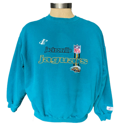 Vintage Jacksonville Jaguars embroidered sweatshirt size LARGE