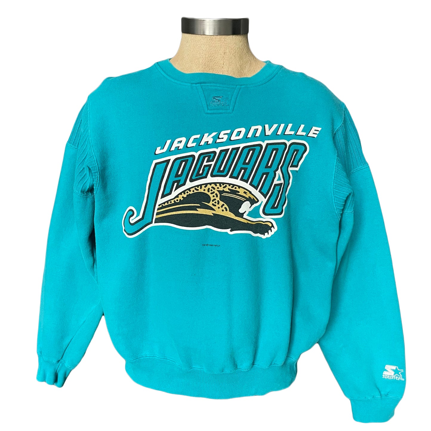 Vintage Jacksonville Jaguars 1993 banned logo STARTER sweatshirt size MEDIUM