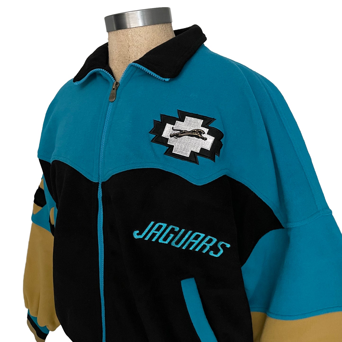 Vintage Jacksonville Jaguars RARE DEADSTOCK embroidered banned logo jacket size LARGE