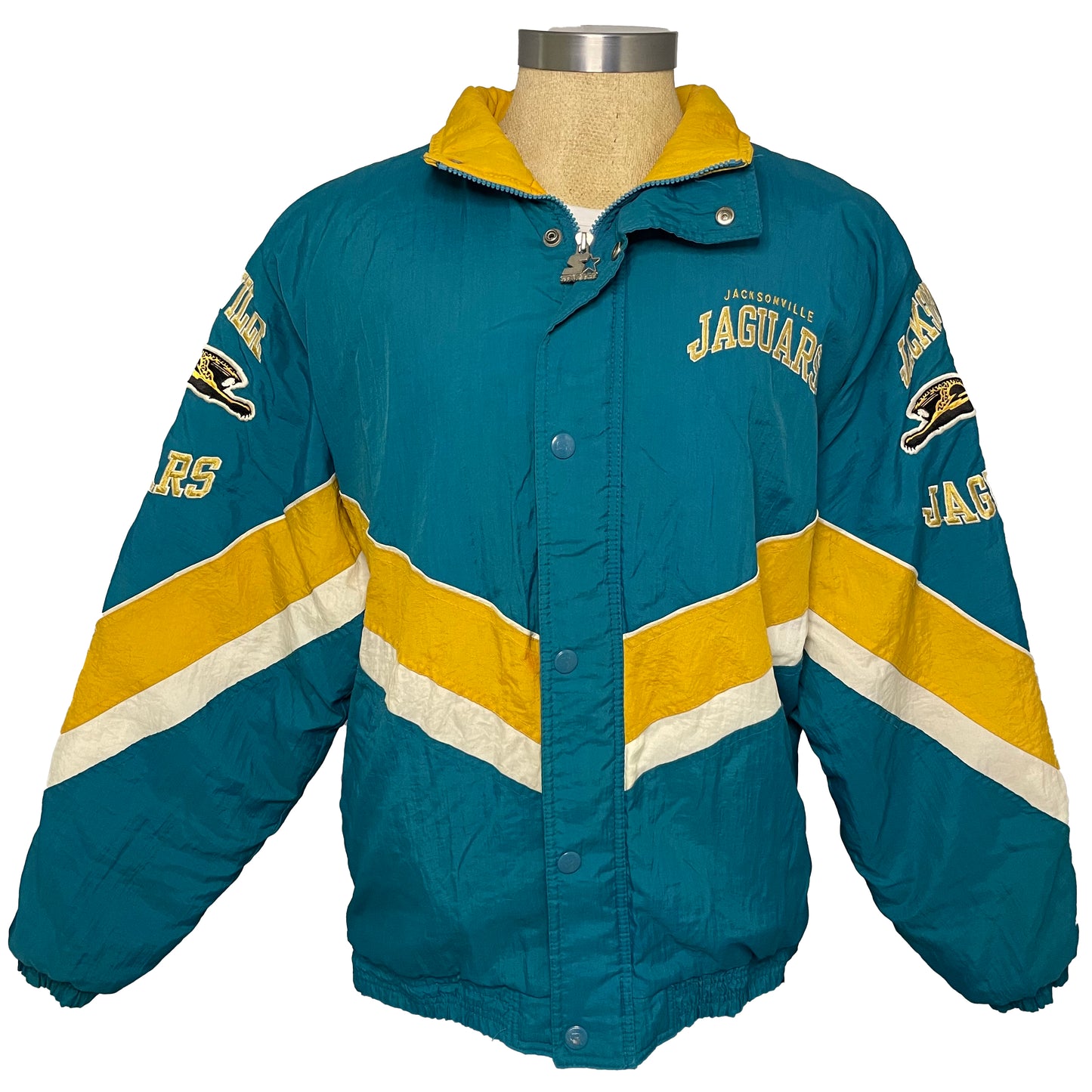 Vintage Jacksonville Jaguars banned logo STARTER jacket size XL