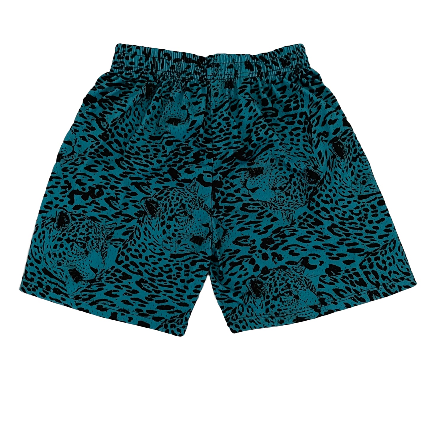 93' Jaguar Print Mesh Shorts