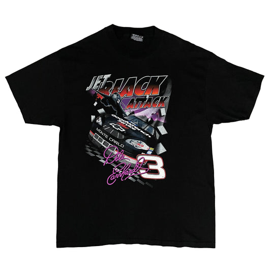 Dale Earnhardt Jet Black Attack two-sided NASCAR shirt