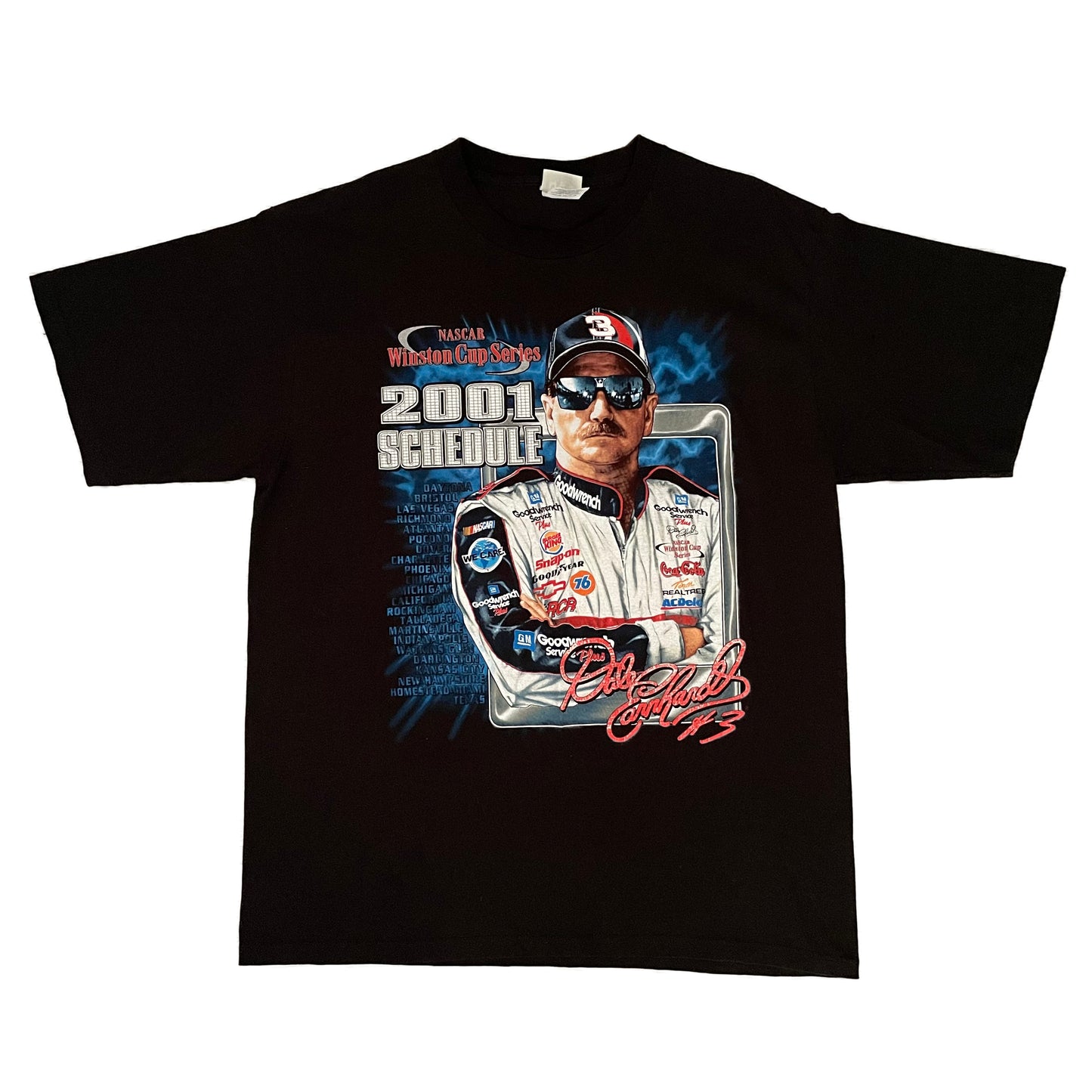 Dale Earnhardt 2001 two-sided NASCAR shirt