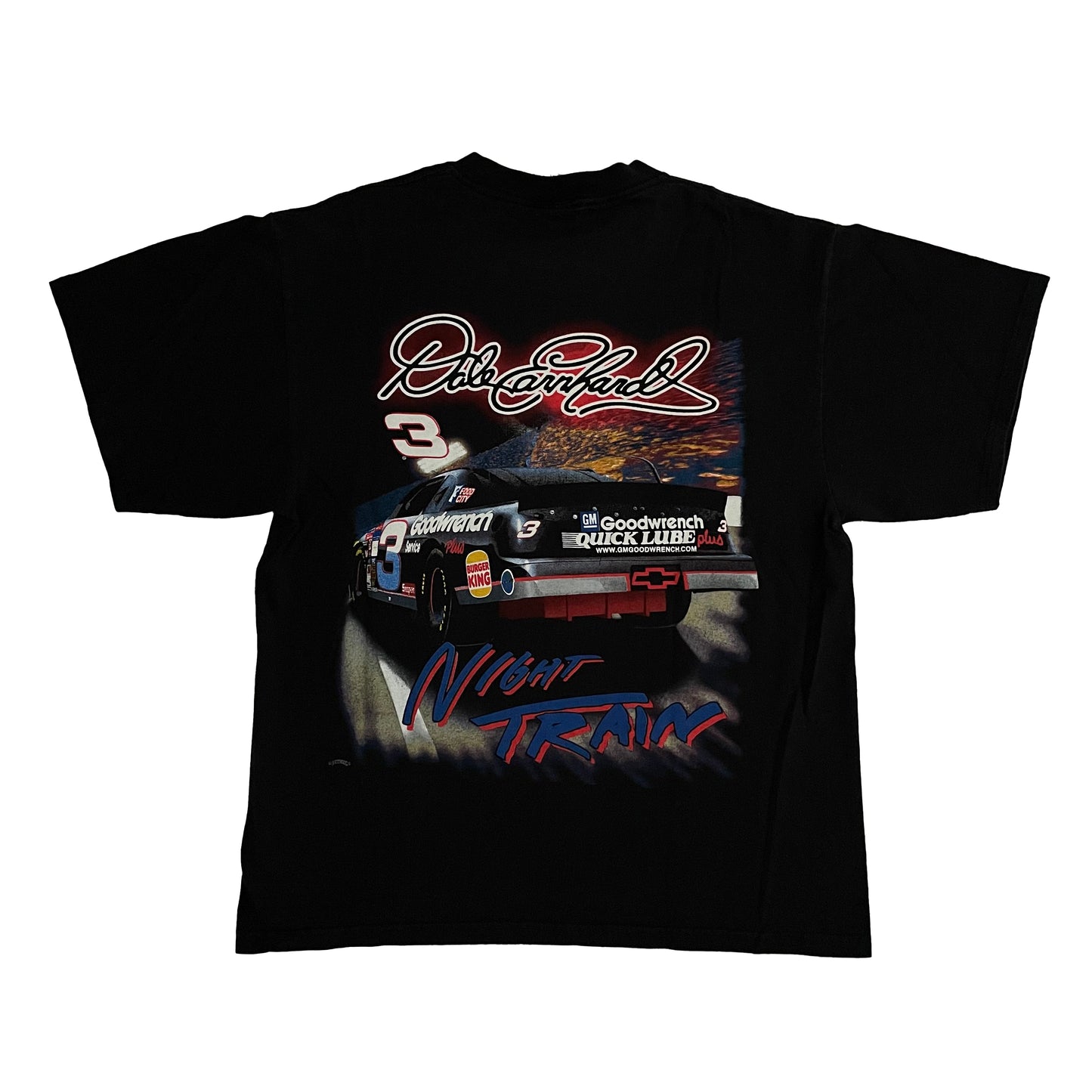 Dale Earnhardt NUTMEG Night Train two-sided NASCAR shirt