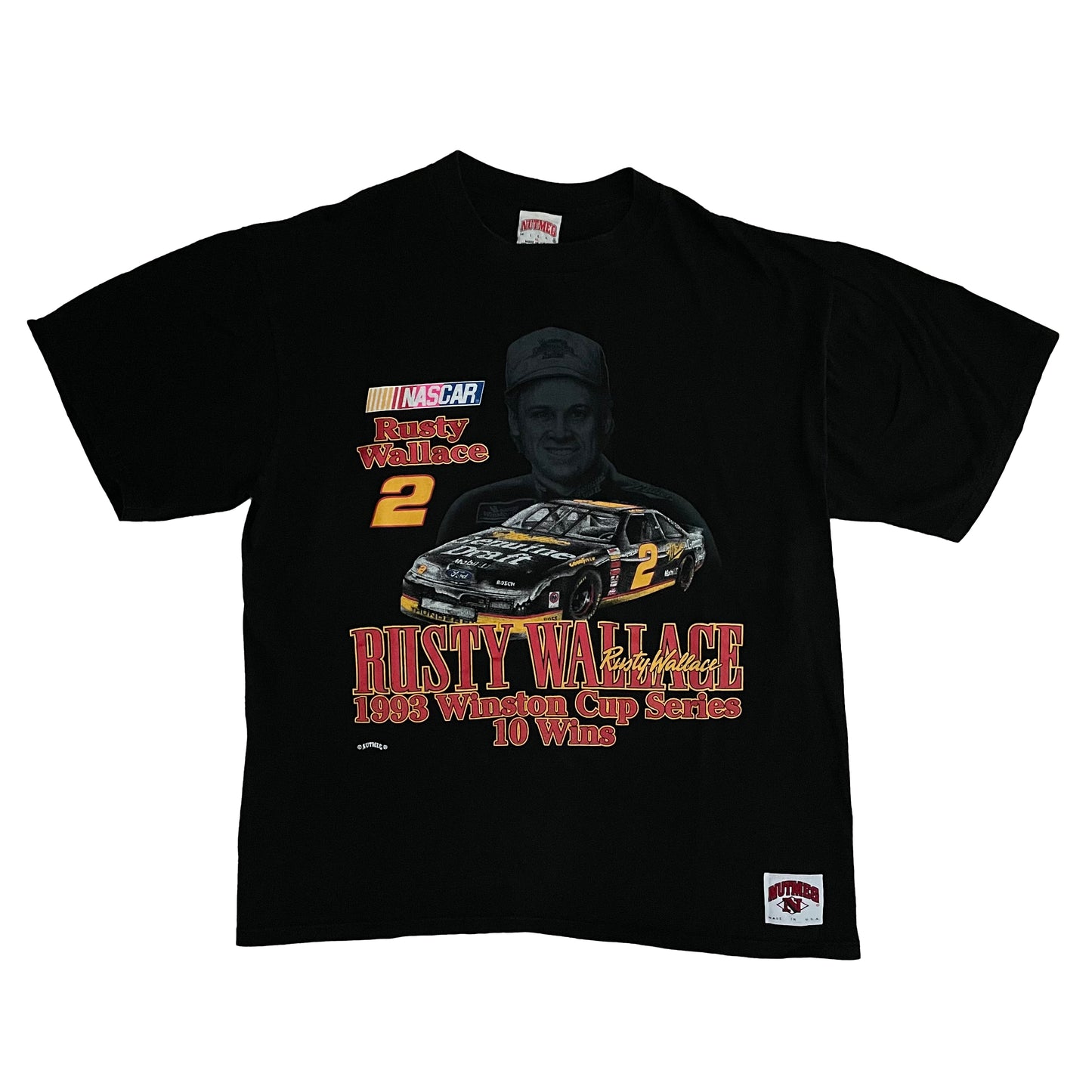 Rusty Wallace NUTMEG 1993 NASCAR shirt