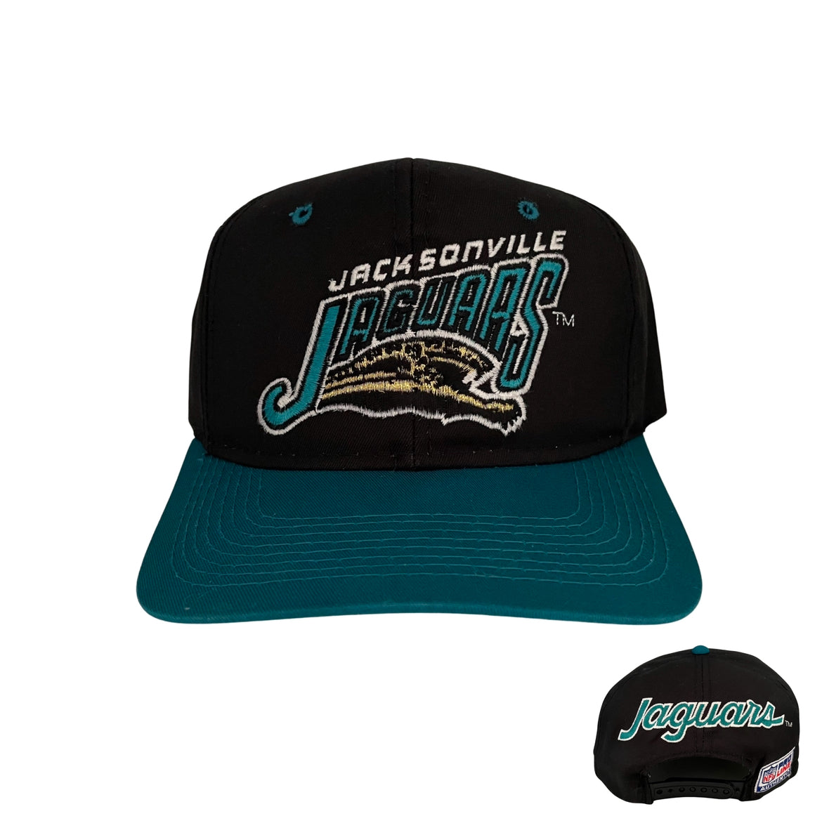 Vintage Jacksonville Jaguars SPORTS SPECIALTIES "Backscript" banned logo hat