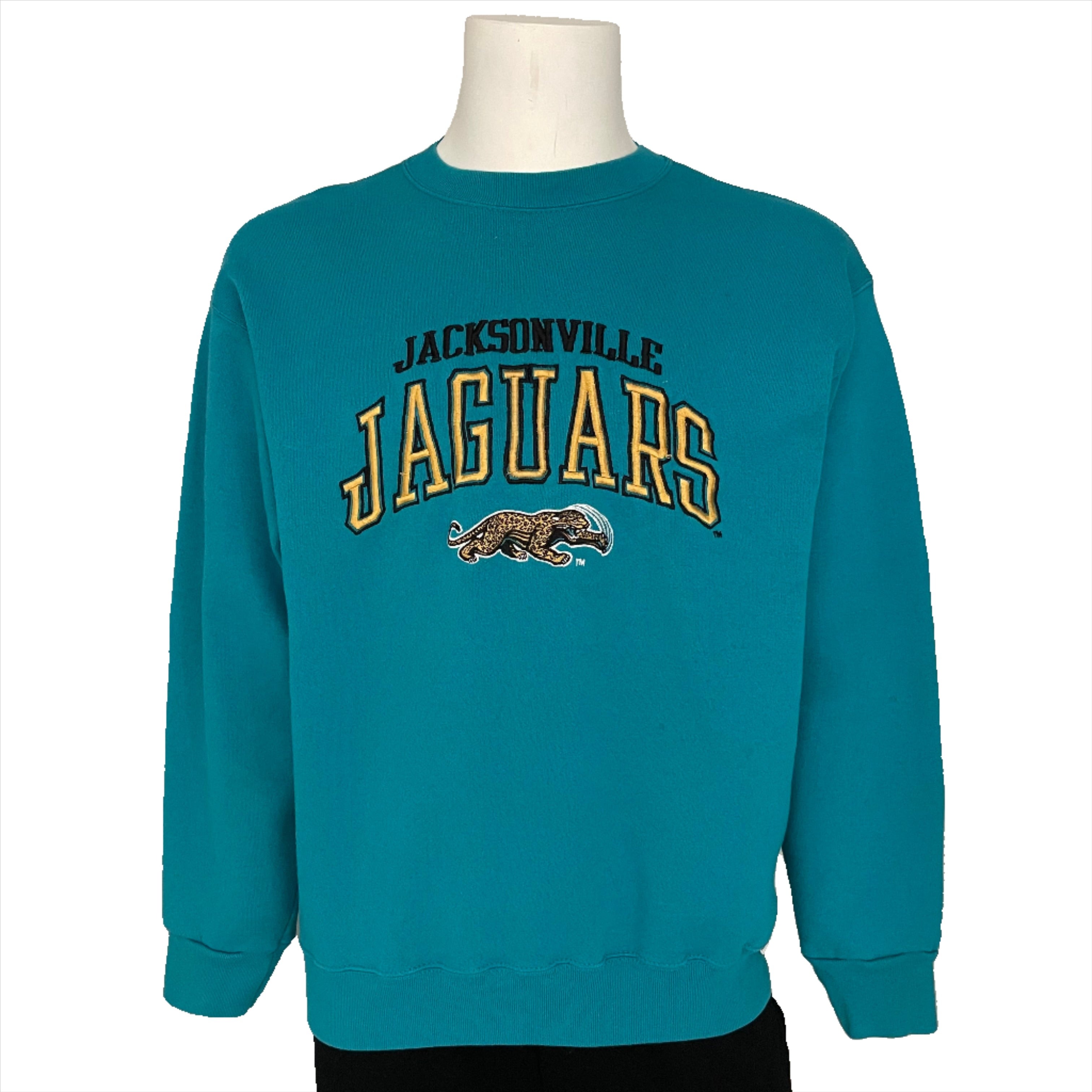 Vintage Jacksonville Jaguars embroidered LOGO 7 sweatshirt size LARGE Vault Vintage