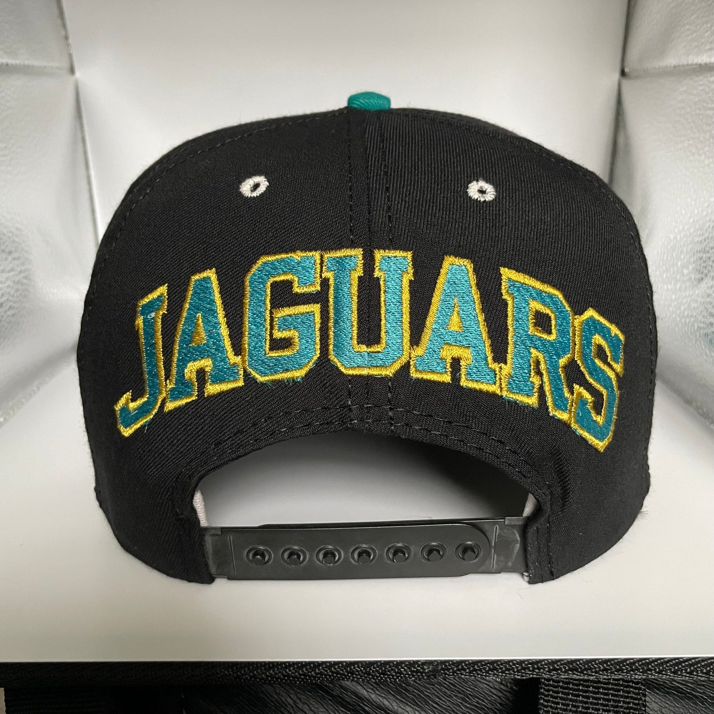 Vintage Jacksonville Jaguars AMERICAN NEEDLE "Blockhead" banned logo hat