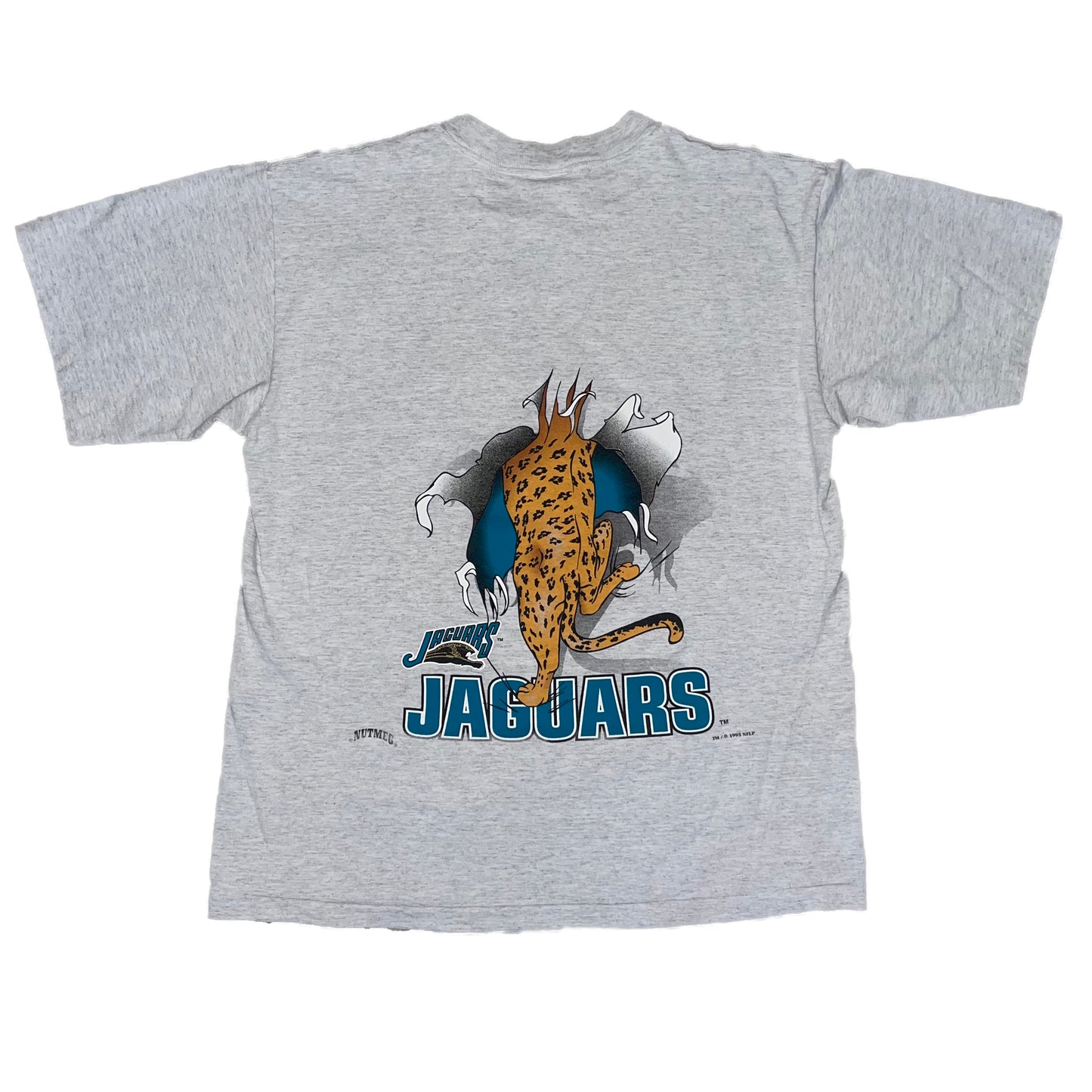 Jacksonville Jaguars TWO-SIDED 1993 Nutmeg banned logo shirt XL