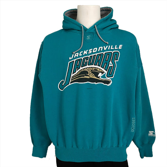 Vintage Jacksonville Jaguars 1993 banned logo STARTER hoodie size XL