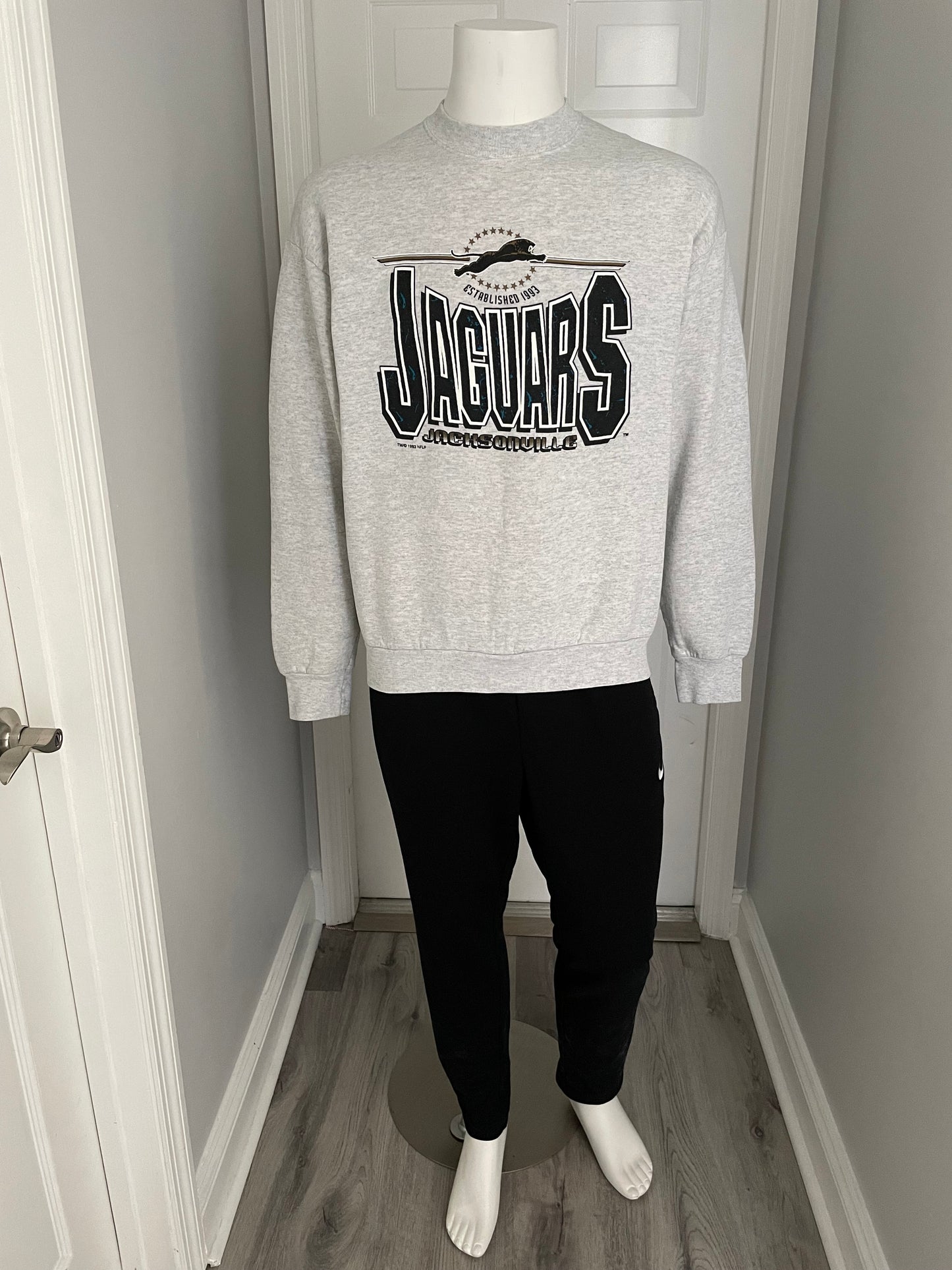Vintage Jacksonville Jaguars 1993 banned logo sweatshirt size LARGE