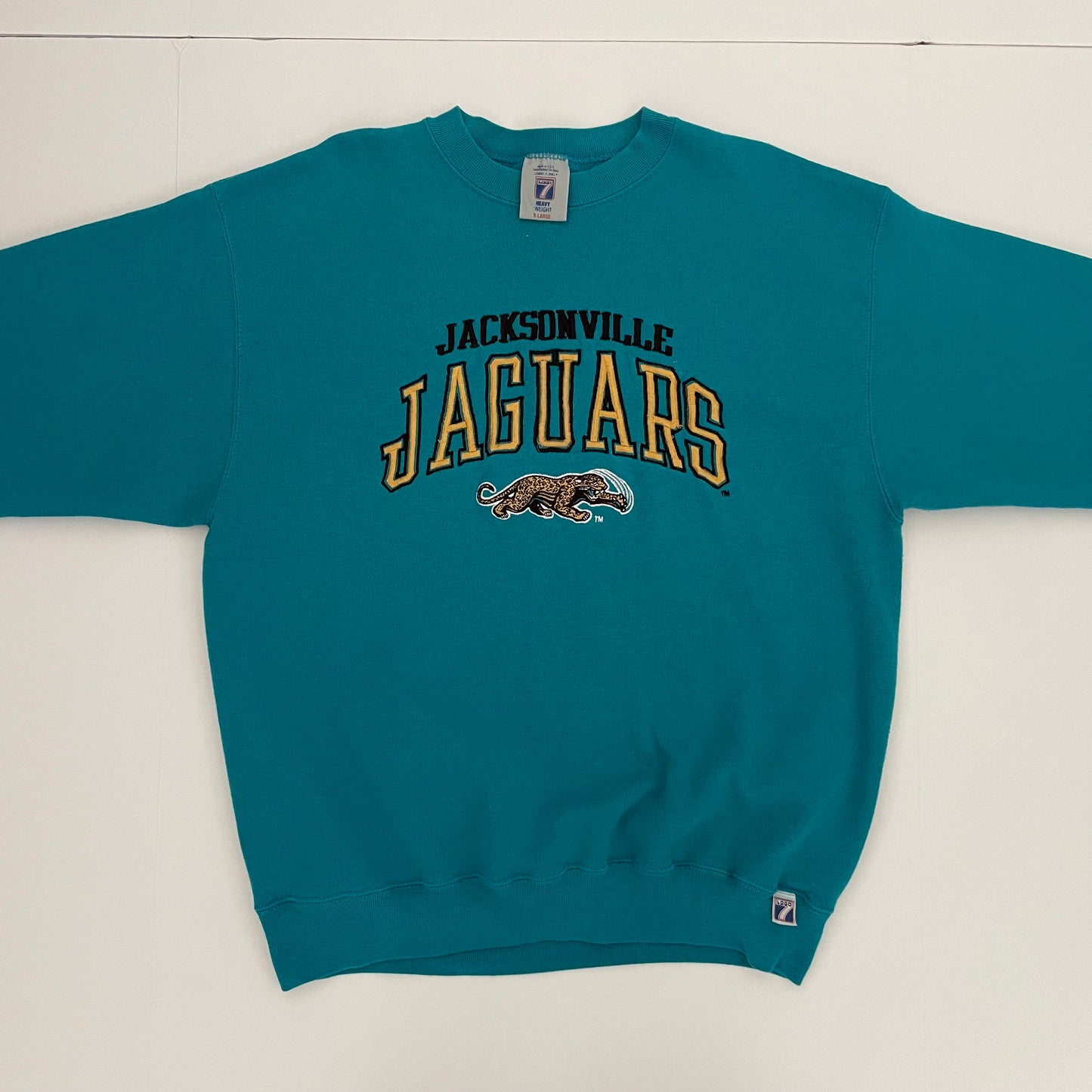 Vintage Jacksonville Jaguars embroidered LOGO 7 sweatshirt size LARGE