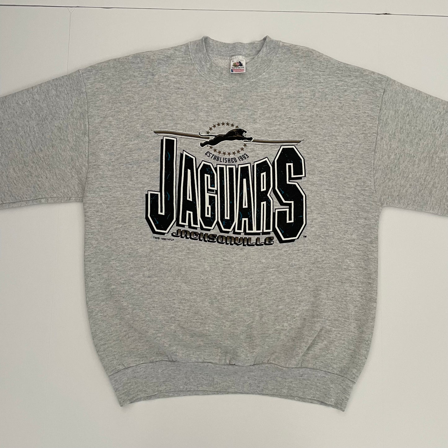 Vintage Jacksonville Jaguars 1993 banned logo sweatshirt size LARGE