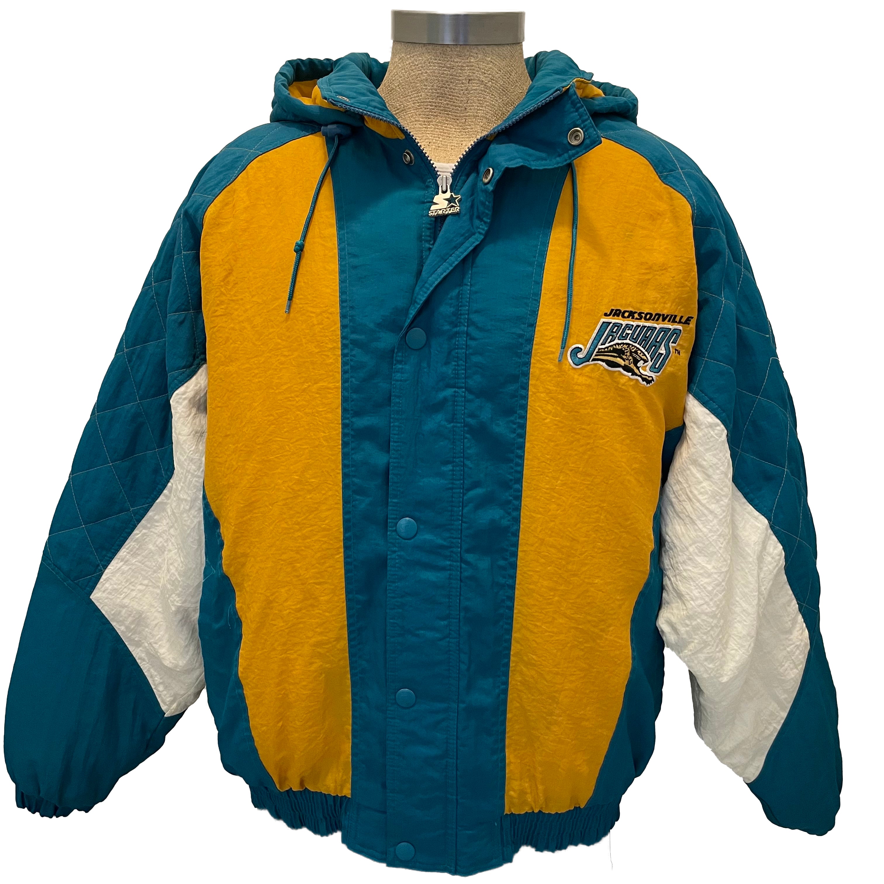 Jacksonville Jaguars STARTER banned logo puffer jacket size XL