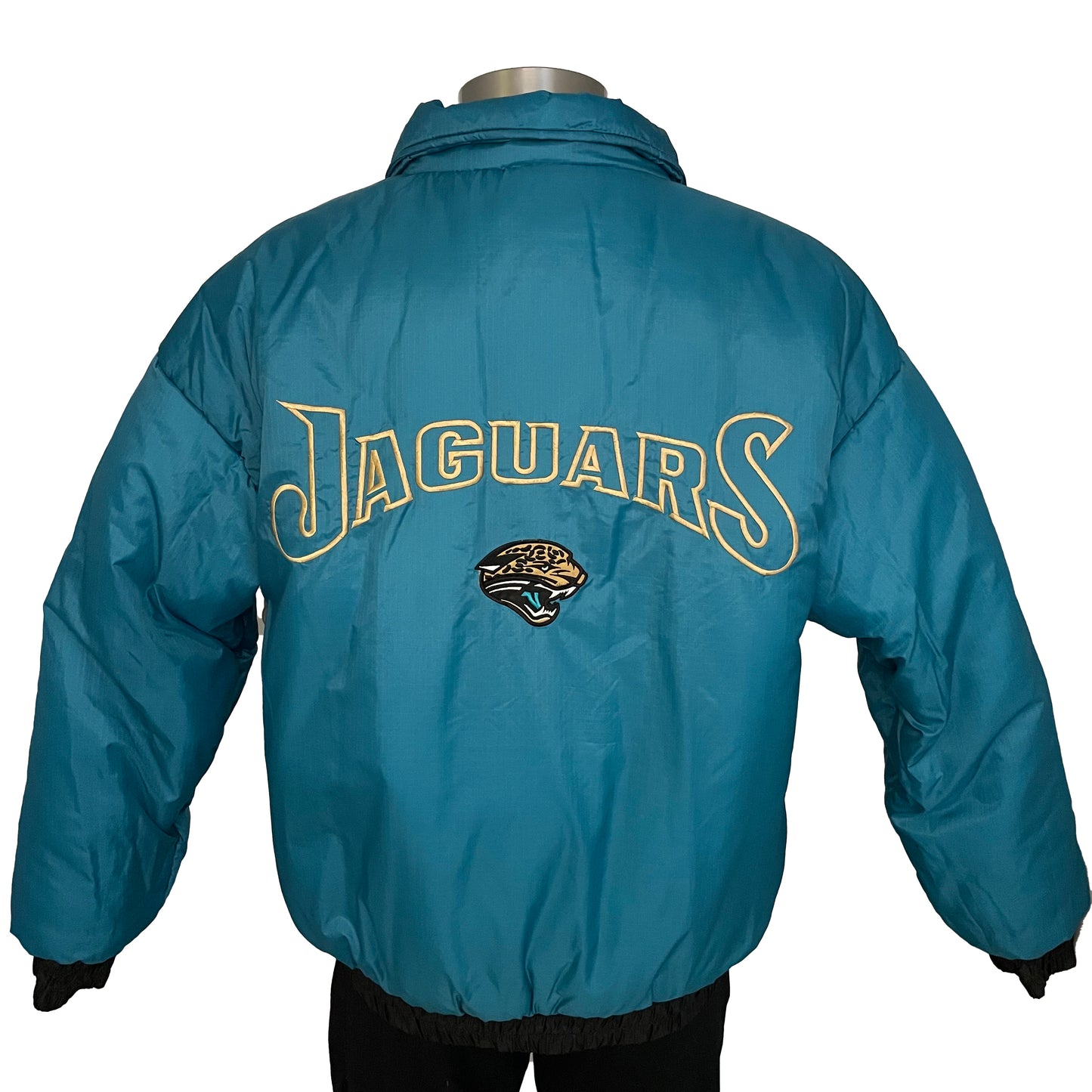 Jacksonville Jaguars REVERSIBLE Pro Player puffer jacket size LARGE