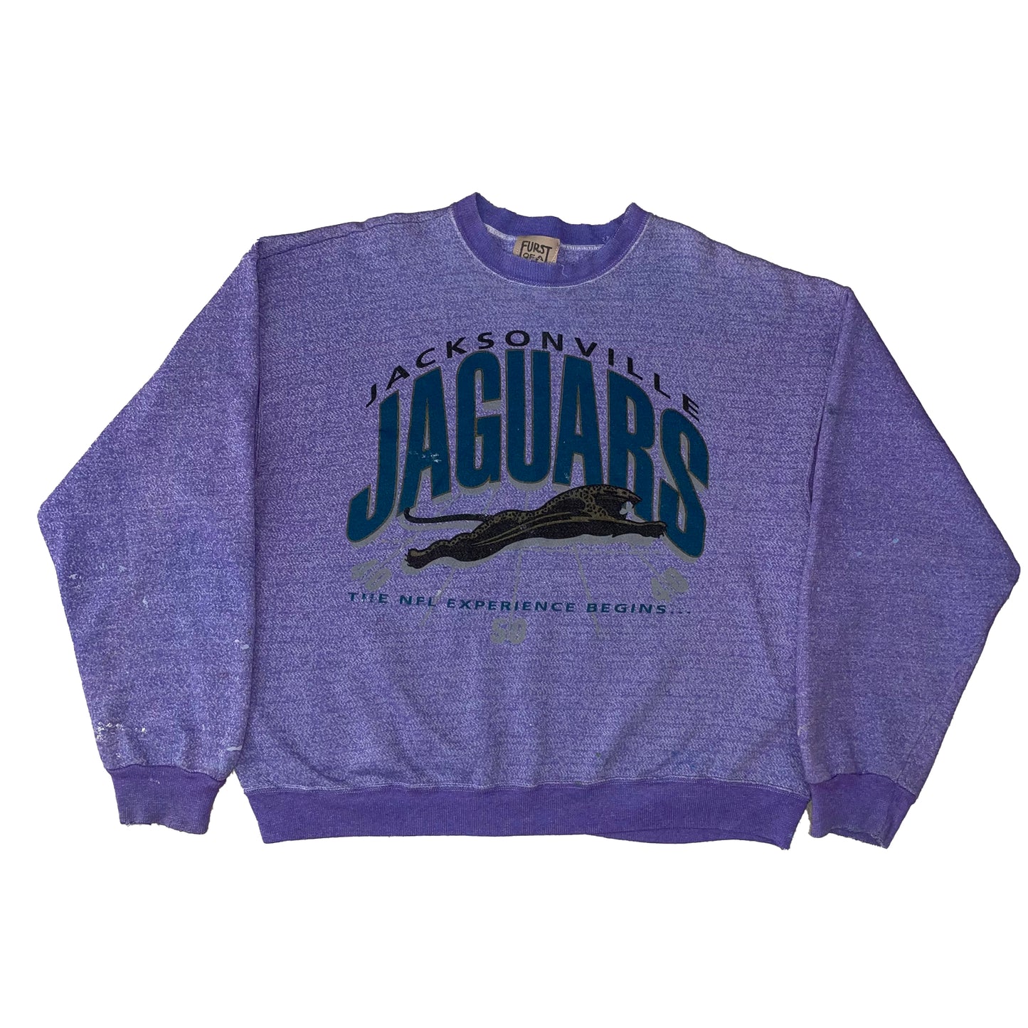 Jacksonville Jaguars purple banned logo sweatshirt size LARGE