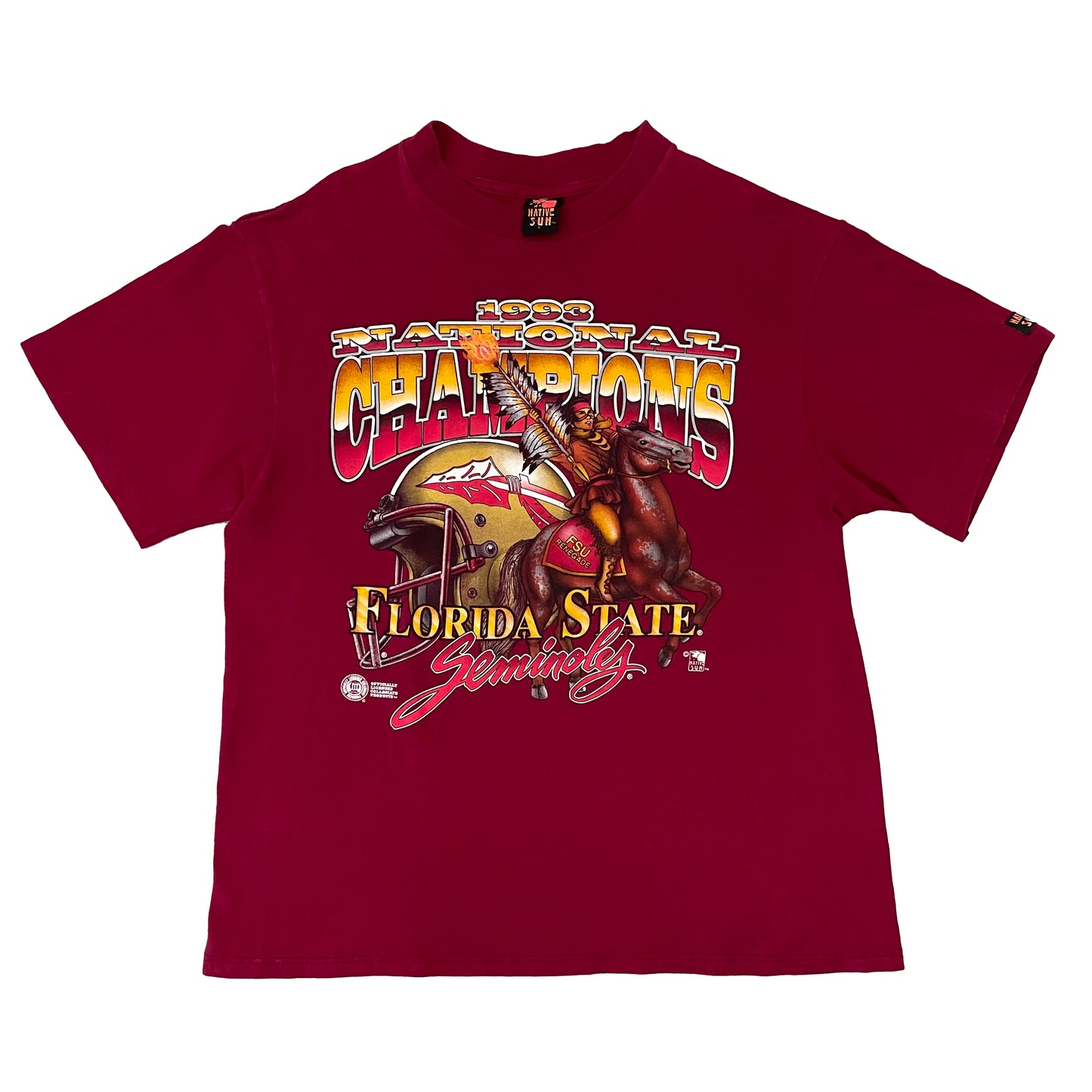 Florida State Seminoles FSU 1993 National Champions shirt size LARGE