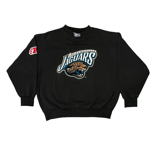 Vintage Jacksonville Jaguars TWO-SIDED Embroidered sweatshirt size LARGE