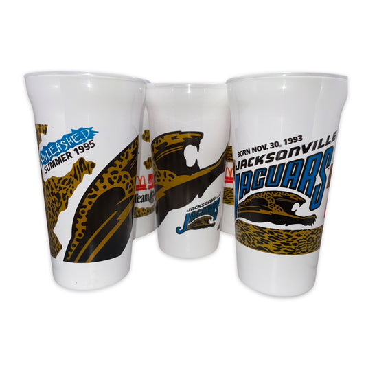 Vintage Jacksonville Jaguars banned logo McDonalds plastic cups (5 PACK)