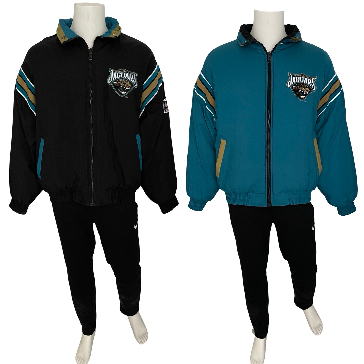 Vintage Jacksonville Jaguars REVERSIBLE jacket size LARGE