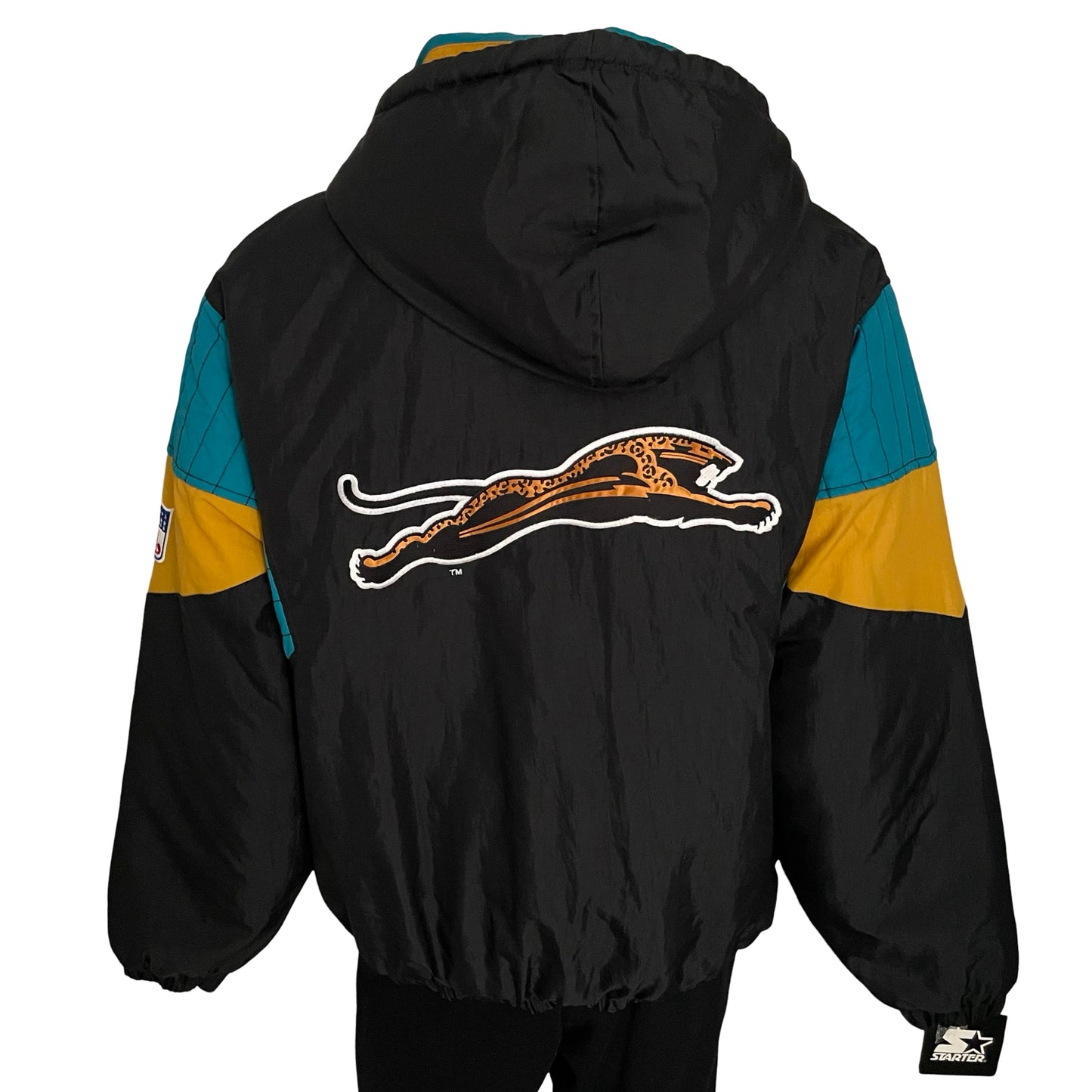 Vintage Jacksonville Jaguars DEADSTOCK banned logo STARTER jacket size XL