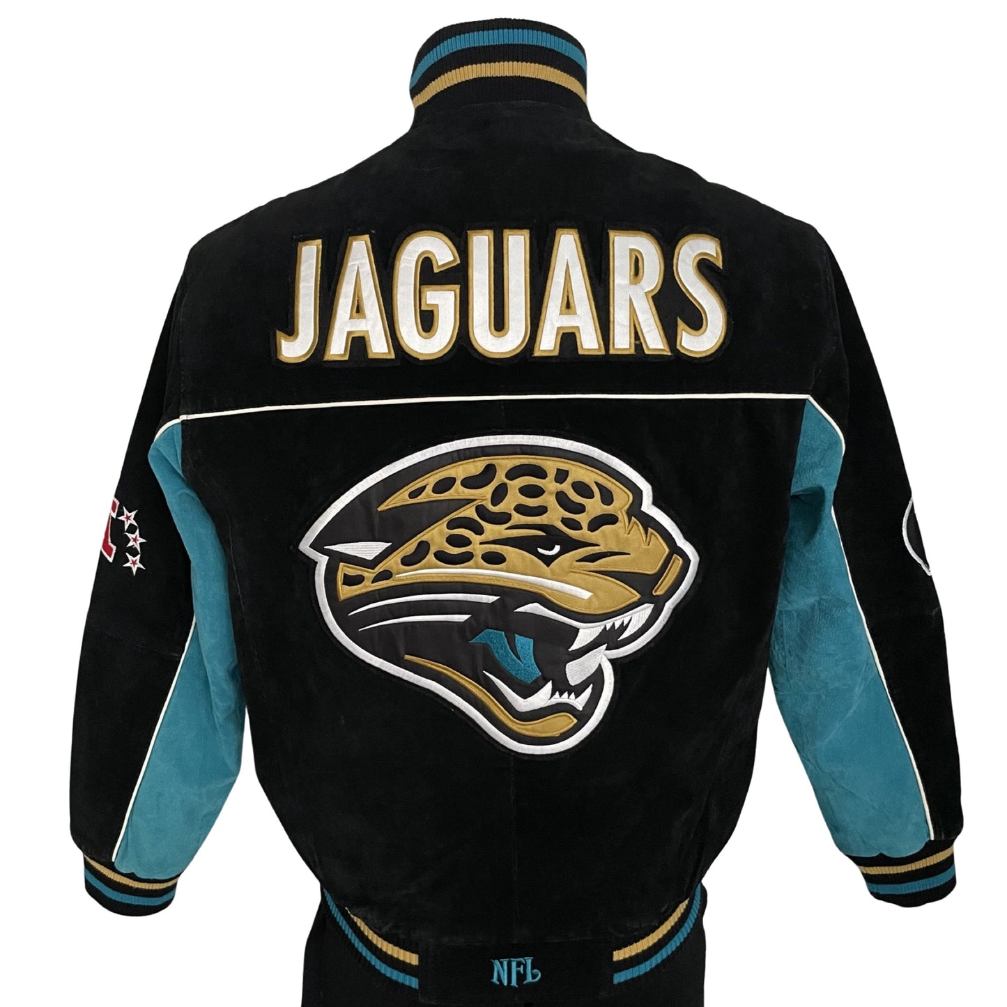 Vintage Jacksonville Jaguars leather bomber jacket size Small