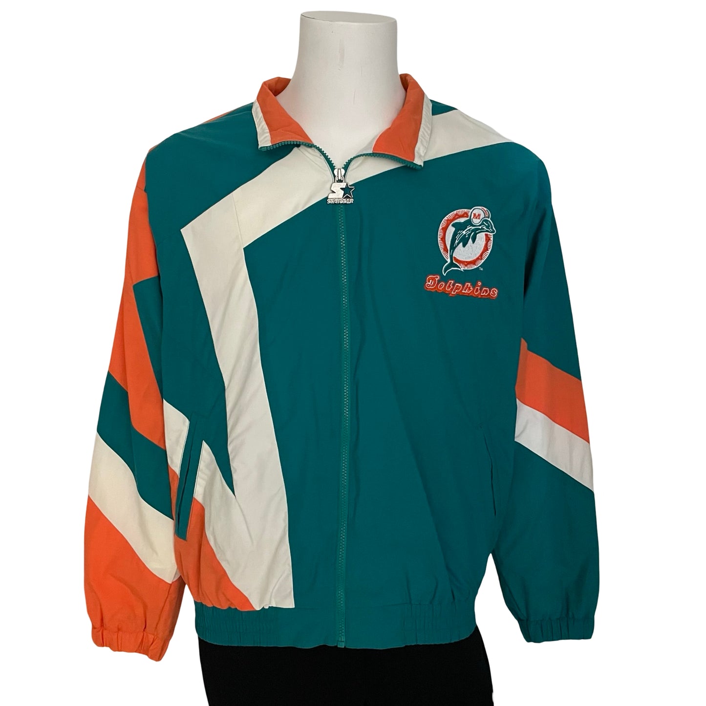 Vintage Miami Dolphins STARTER windbreaker jacket size LARGE