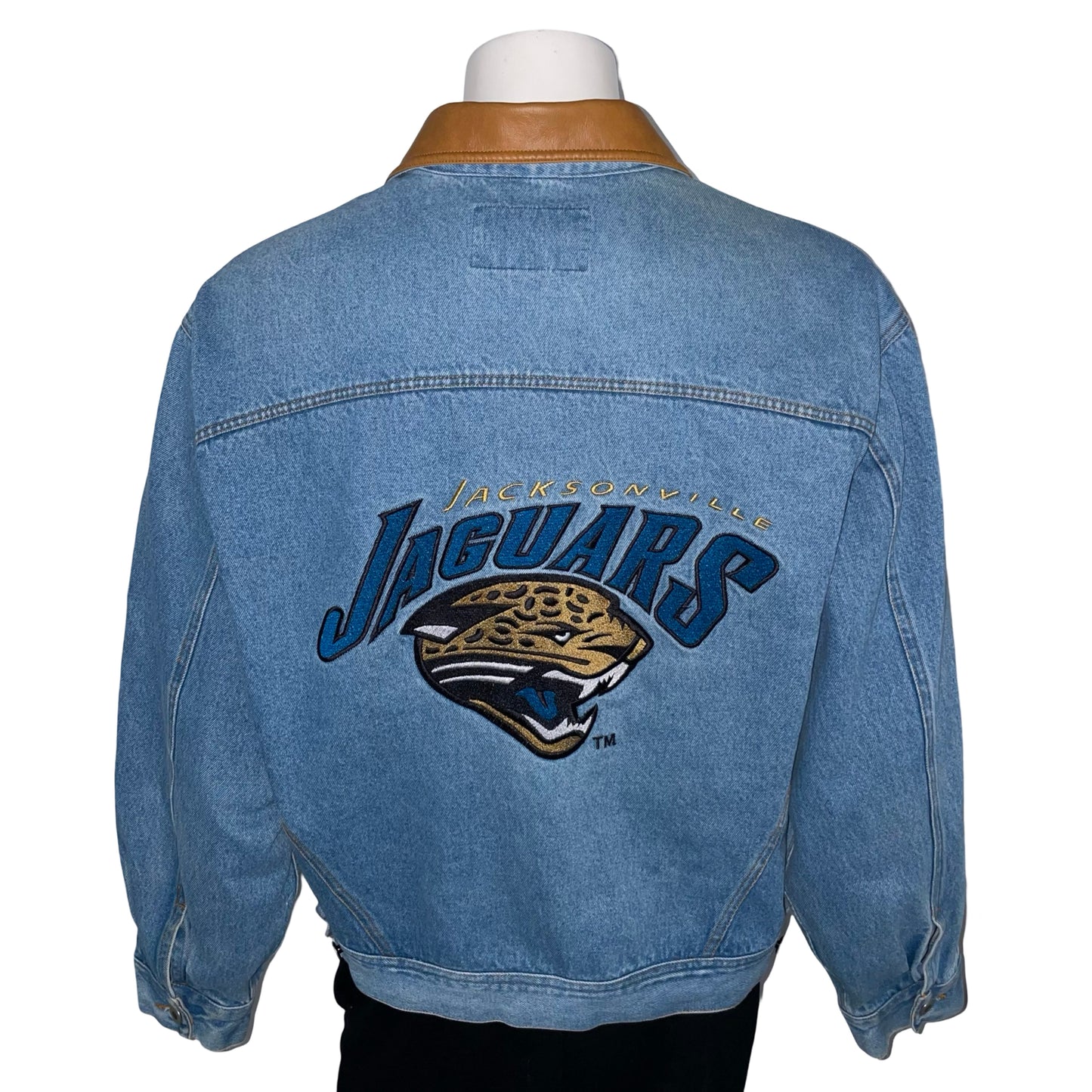 Vintage Jacksonville Jaguars denim jacket size LARGE