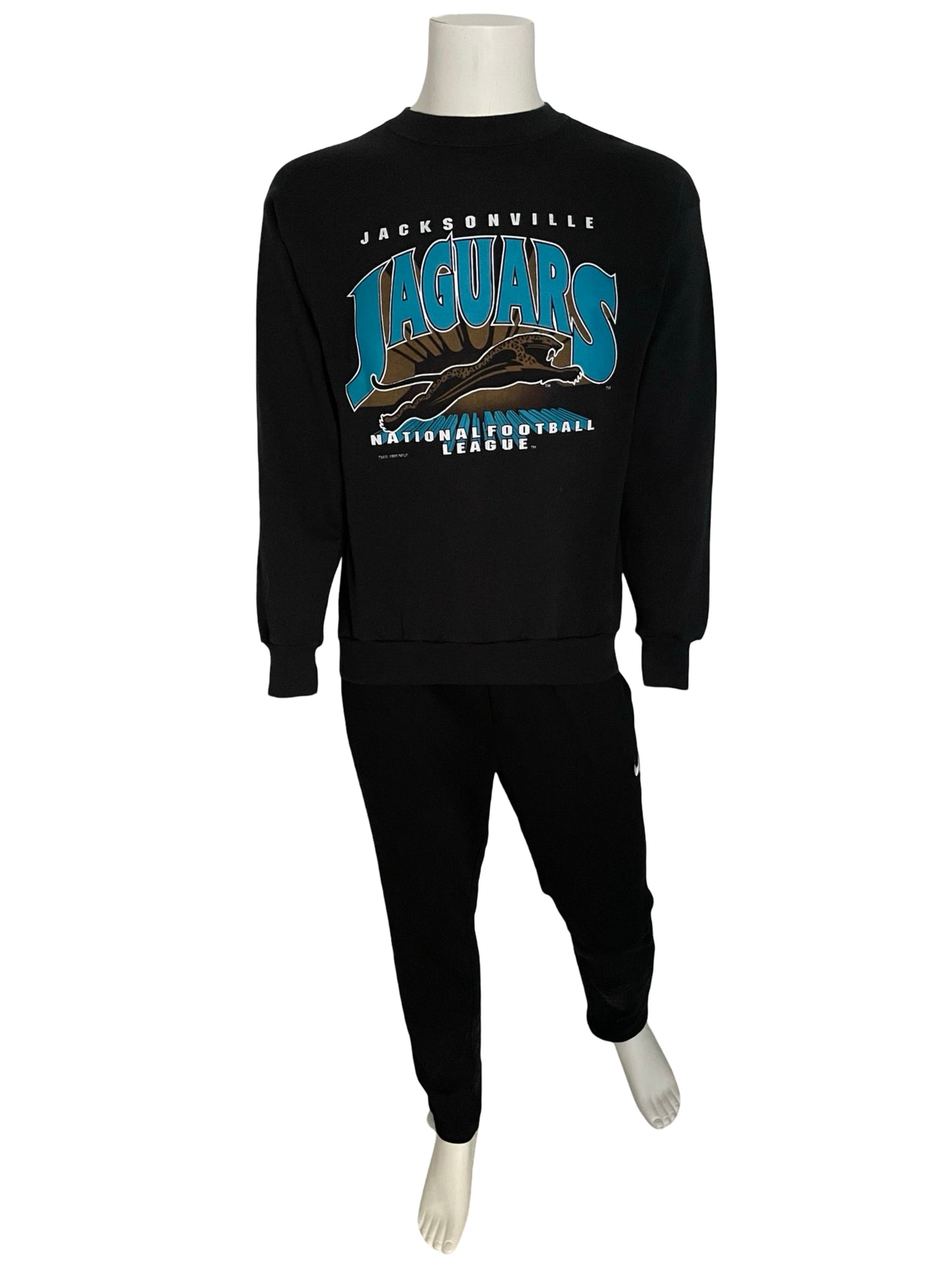 Vintage Jacksonville Jaguars 1993 banned logo sweatshirt size MEDIUM