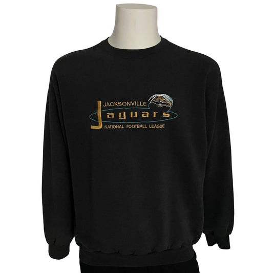 Vintage Jacksonville Jaguars LOGO ATHLETIC embroidered sweatshirt size LARGE