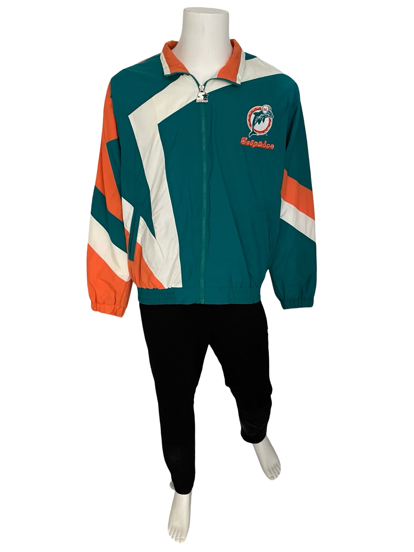 Vintage Miami Dolphins STARTER windbreaker jacket size LARGE