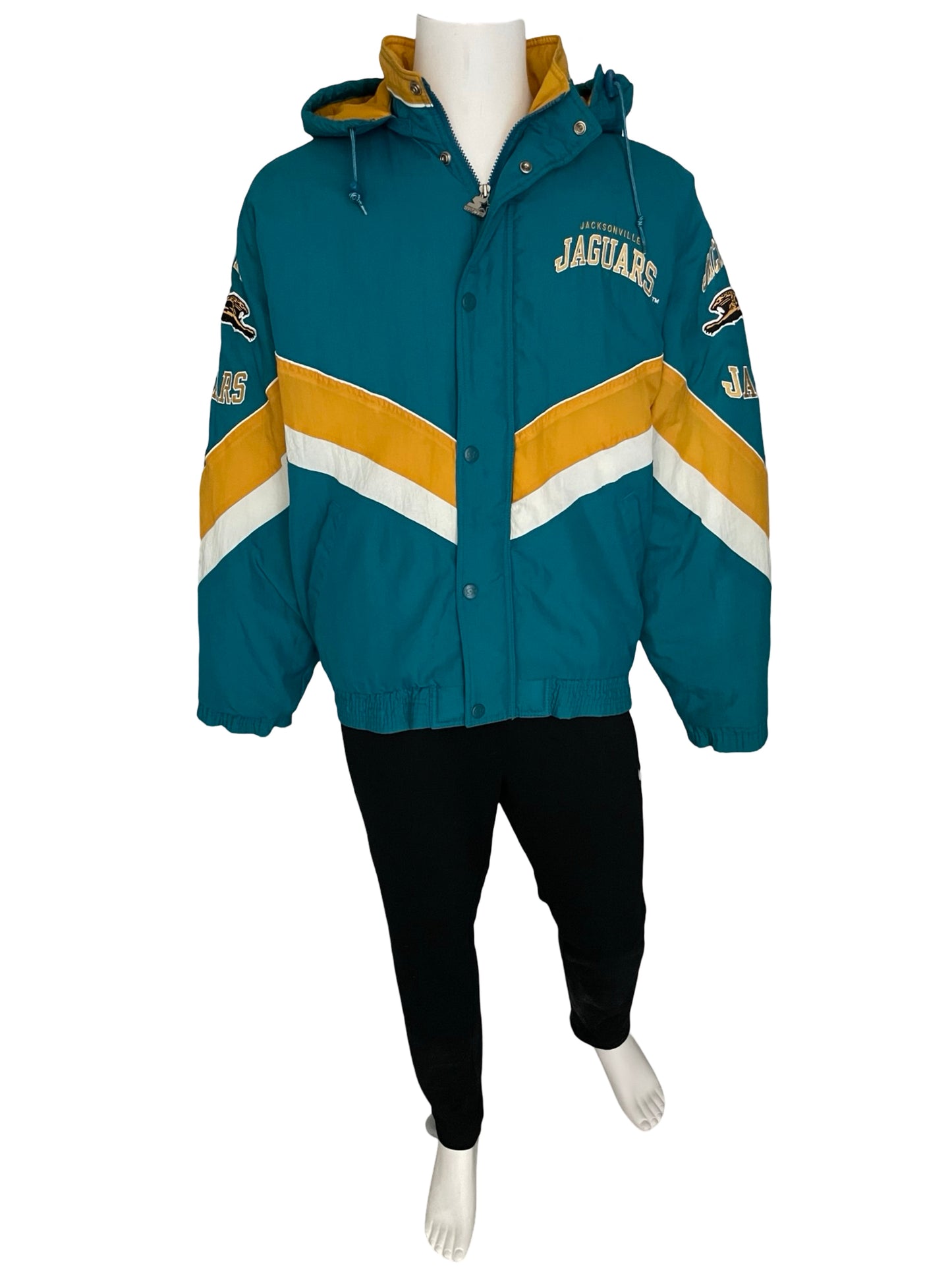 Vintage Jacksonville Jaguars banned logo STARTER jacket size LARGE