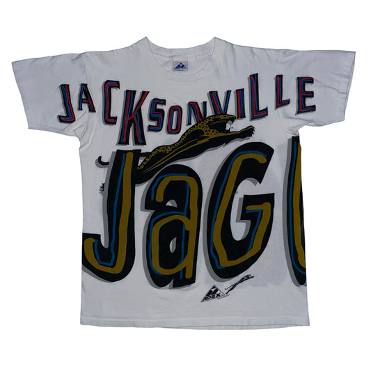 Vintage Jacksonville Jaguars 1993 banned logo AOP shirt size LARGE