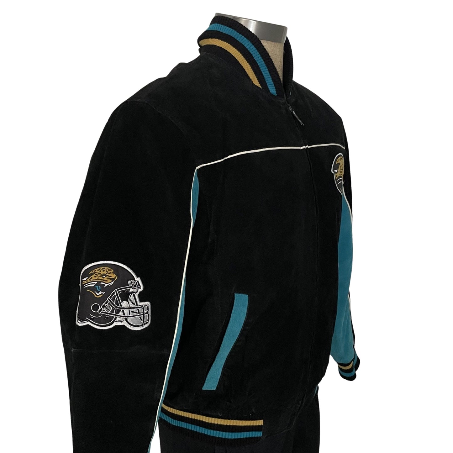 Vintage Jacksonville Jaguars leather bomber jacket size Small