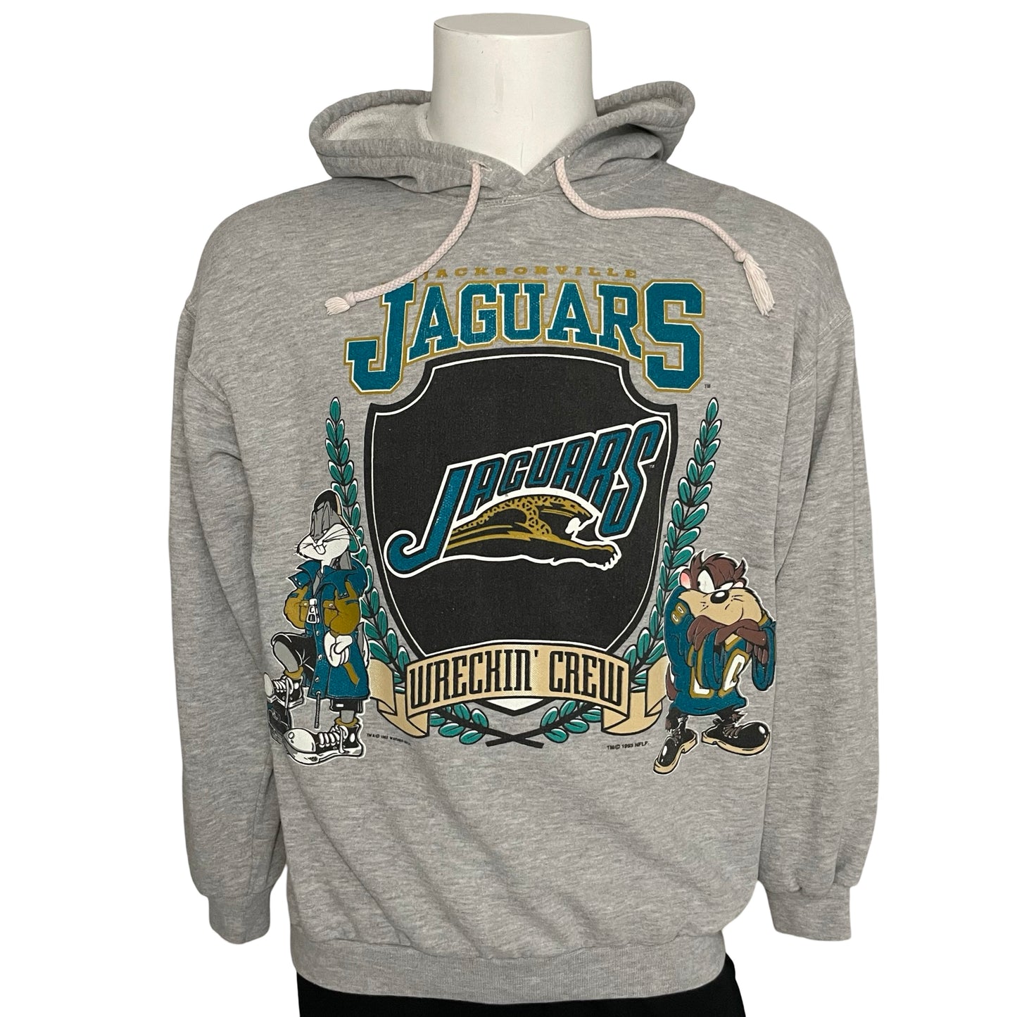 Vintage Jacksonville Jaguars 1993 LOONEY TUNES hoodie size MEDIUM