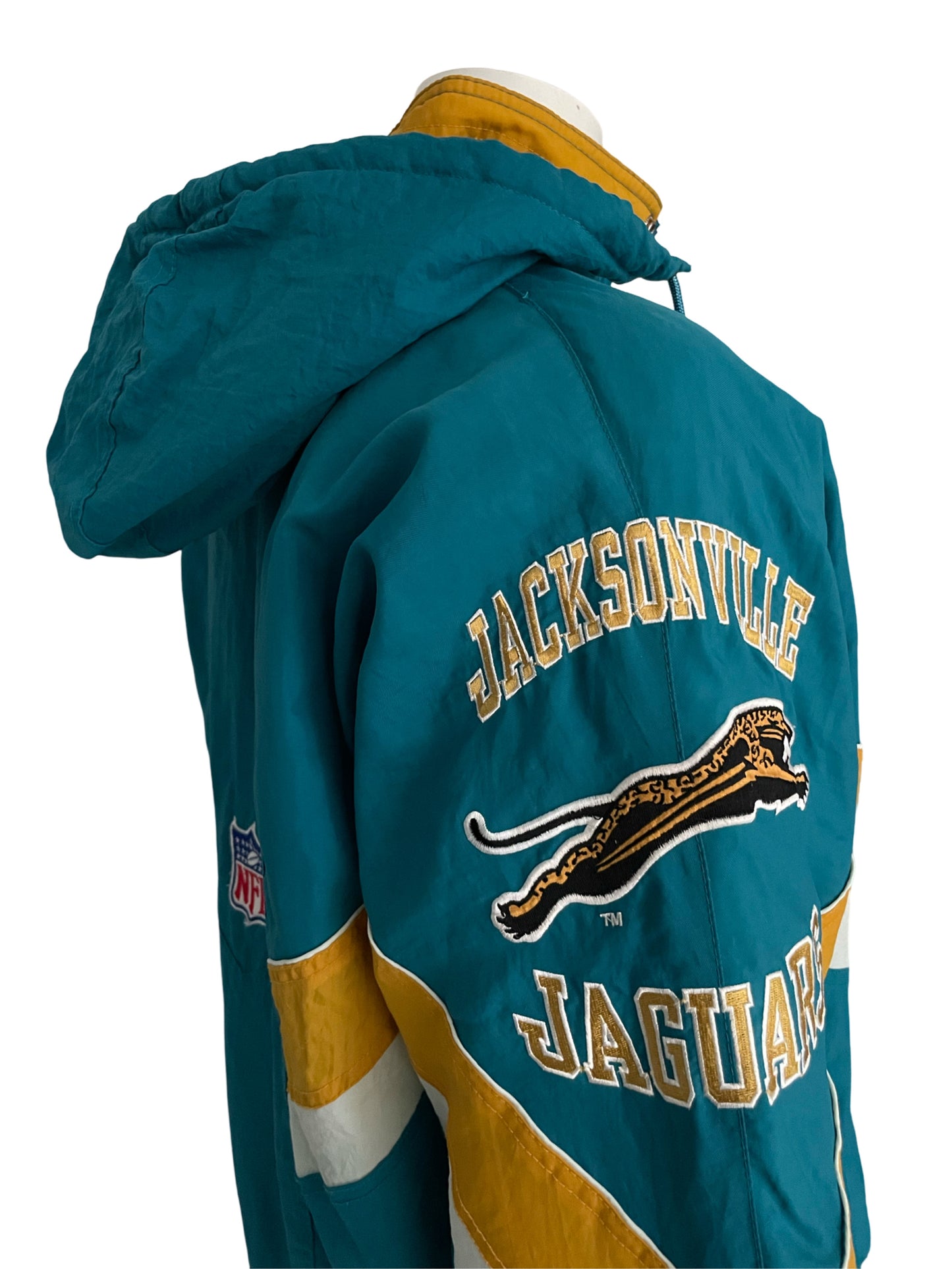 Vintage Jacksonville Jaguars banned logo STARTER jacket size LARGE