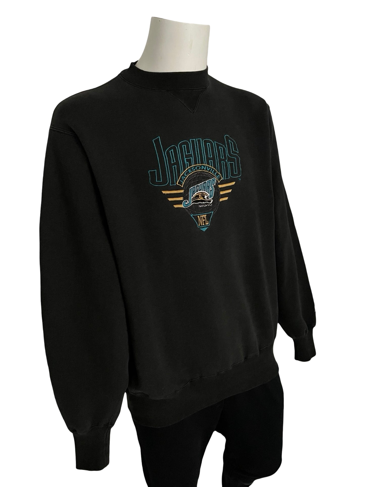 Vintage Jacksonville Jaguars banned logo embroidered sweatshirt size LARGE