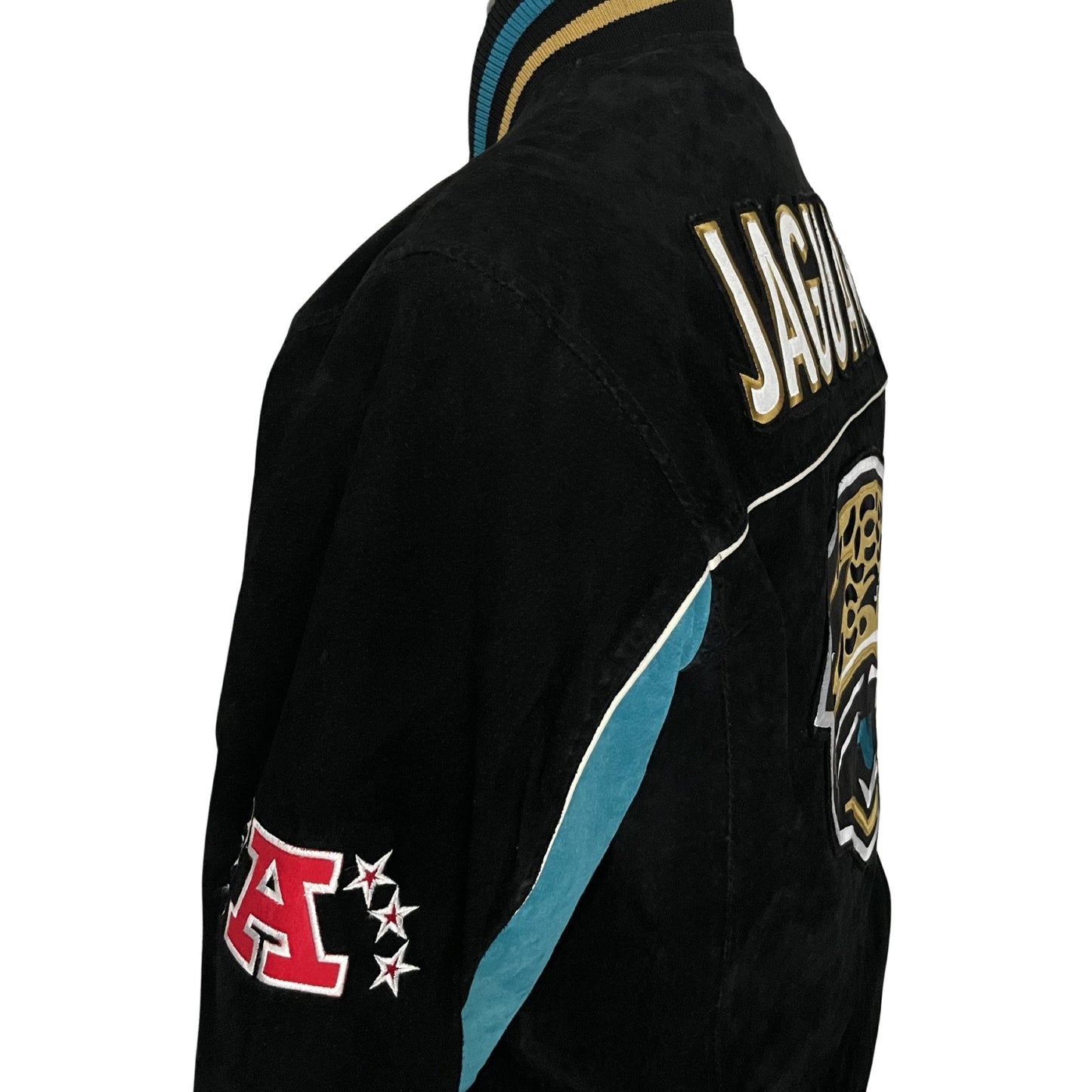 Vintage Jacksonville Jaguars leather bomber jacket size Small