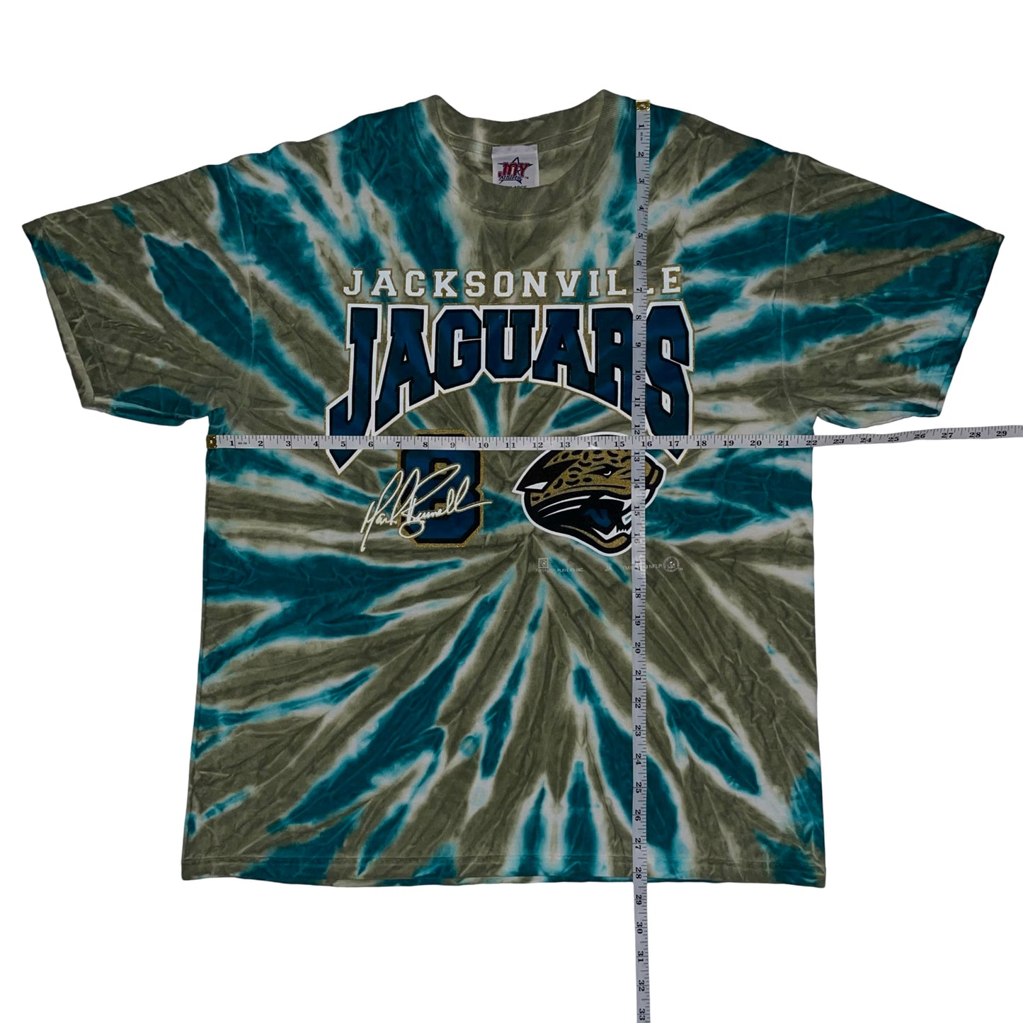 Vintage Jacksonville Jaguars 1999 Mark Brunell tie dye shirt size LARGE