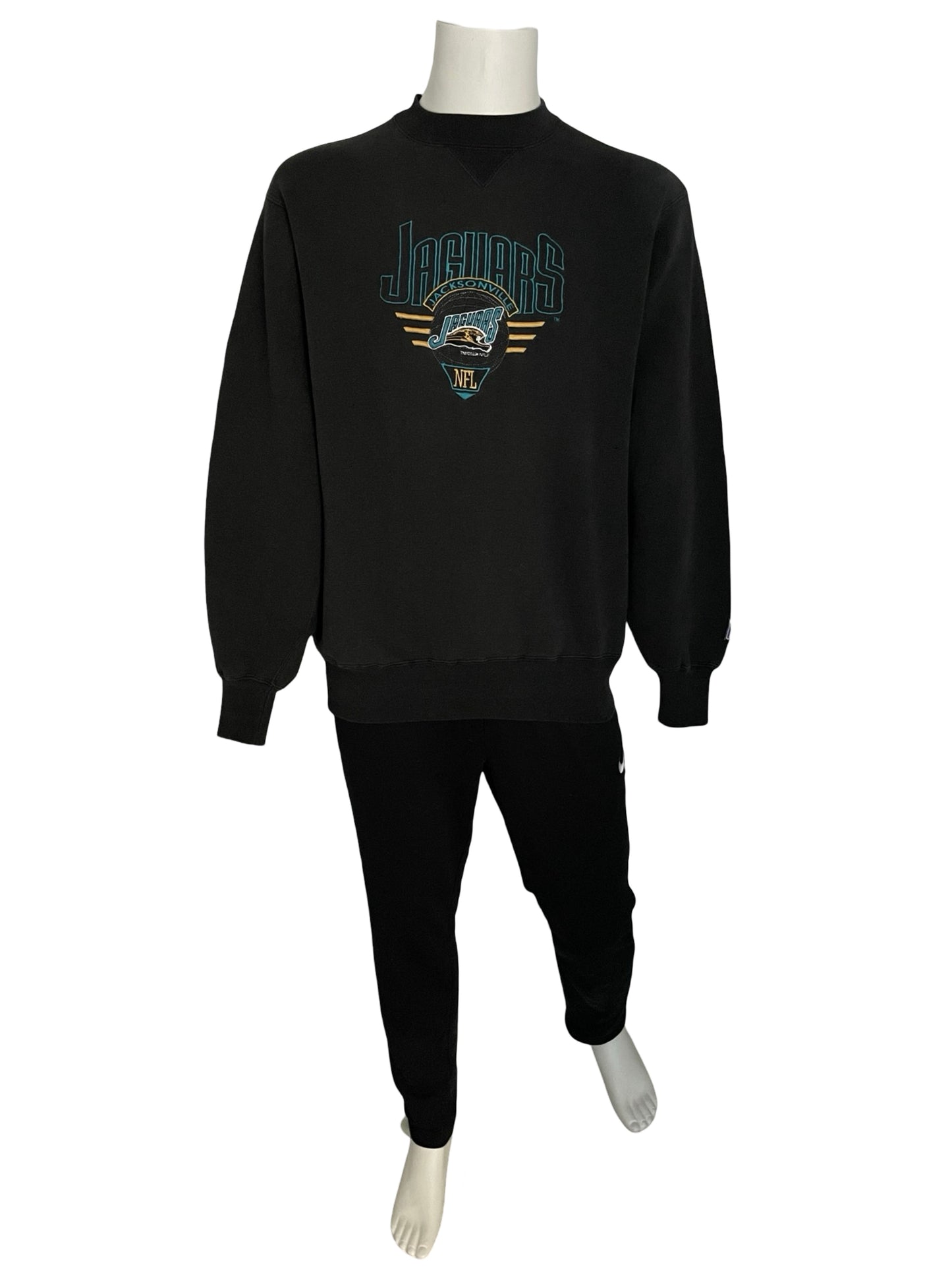 Vintage Jacksonville Jaguars banned logo embroidered sweatshirt size LARGE