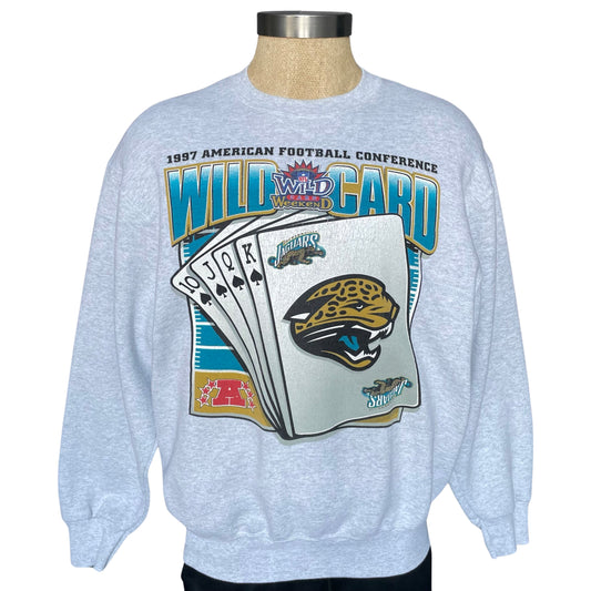 Vintage Jacksonville Jaguars 1997 Wild Card sweatshirt size LARGE