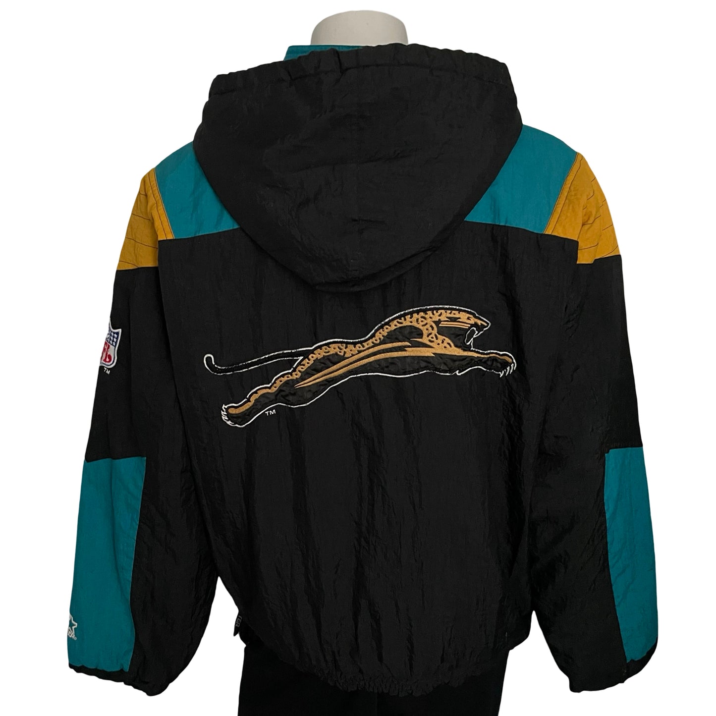 Vintage Jacksonville Jaguars banned logo STARTER jacket size LARGE