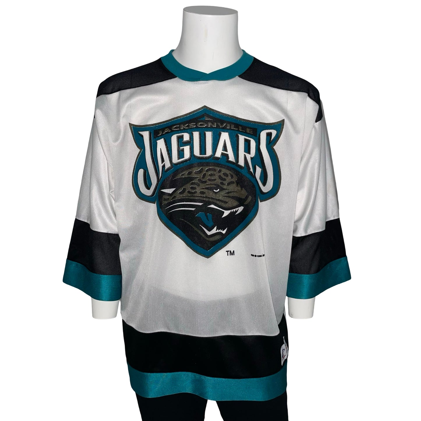 Vintage Jacksonville Jaguars 1995 LOGO ATHLETIC hockey jersey size XL