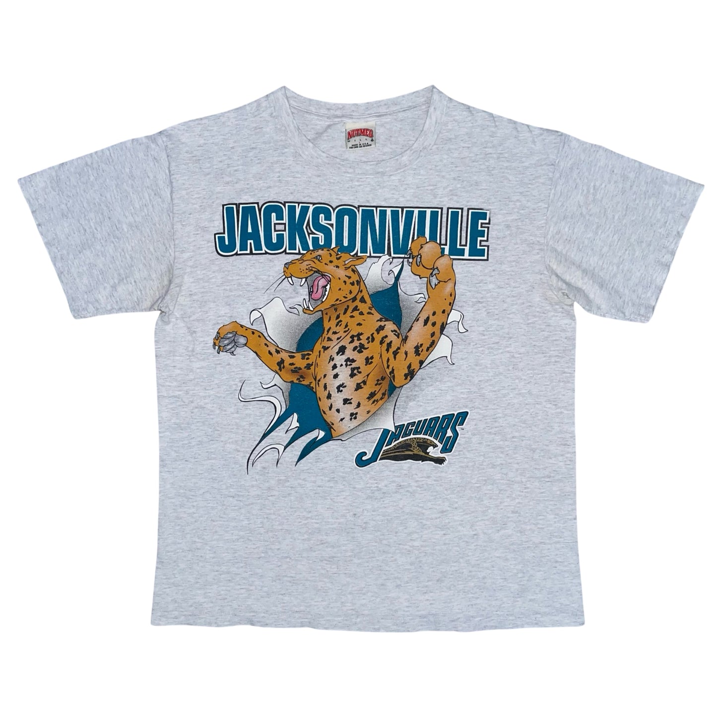 Vintage Jacksonville Jaguars 1993 TWO-SIDED Nutmeg shirt size LARGE
