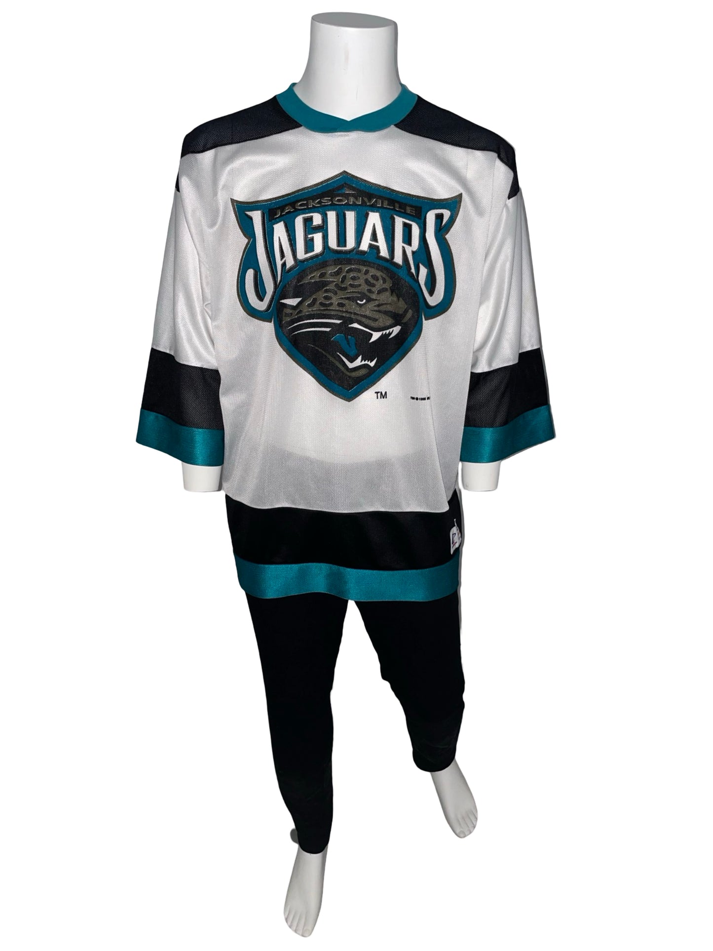 Vintage Jacksonville Jaguars 1995 LOGO ATHLETIC hockey jersey size XL