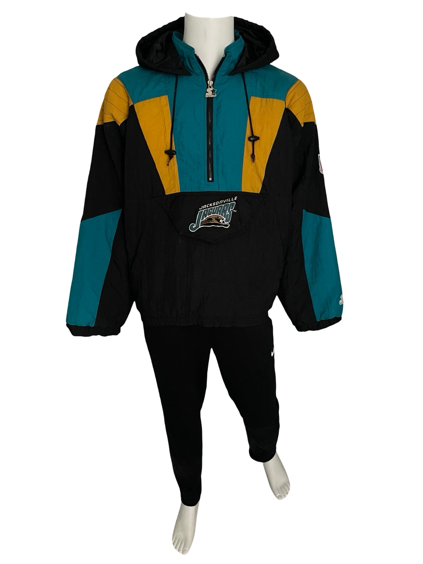 Vintage Jacksonville Jaguars banned logo STARTER jacket size LARGE