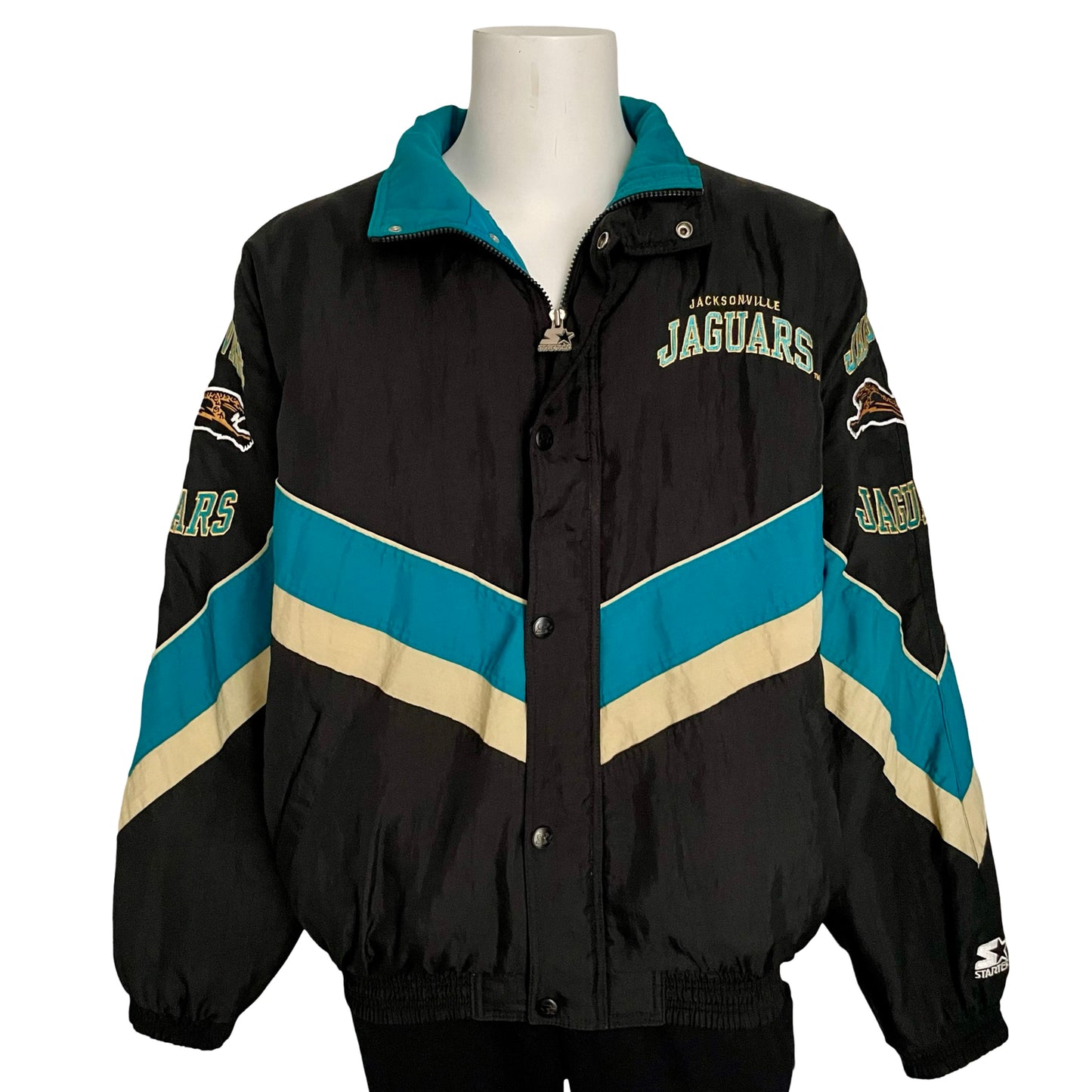 Vintage Jacksonville Jaguars banned logo STARTER jacket size XL