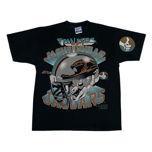 Vintage Jacksonville Jaguars RARE banned logo Thumbs Up shirt size XL