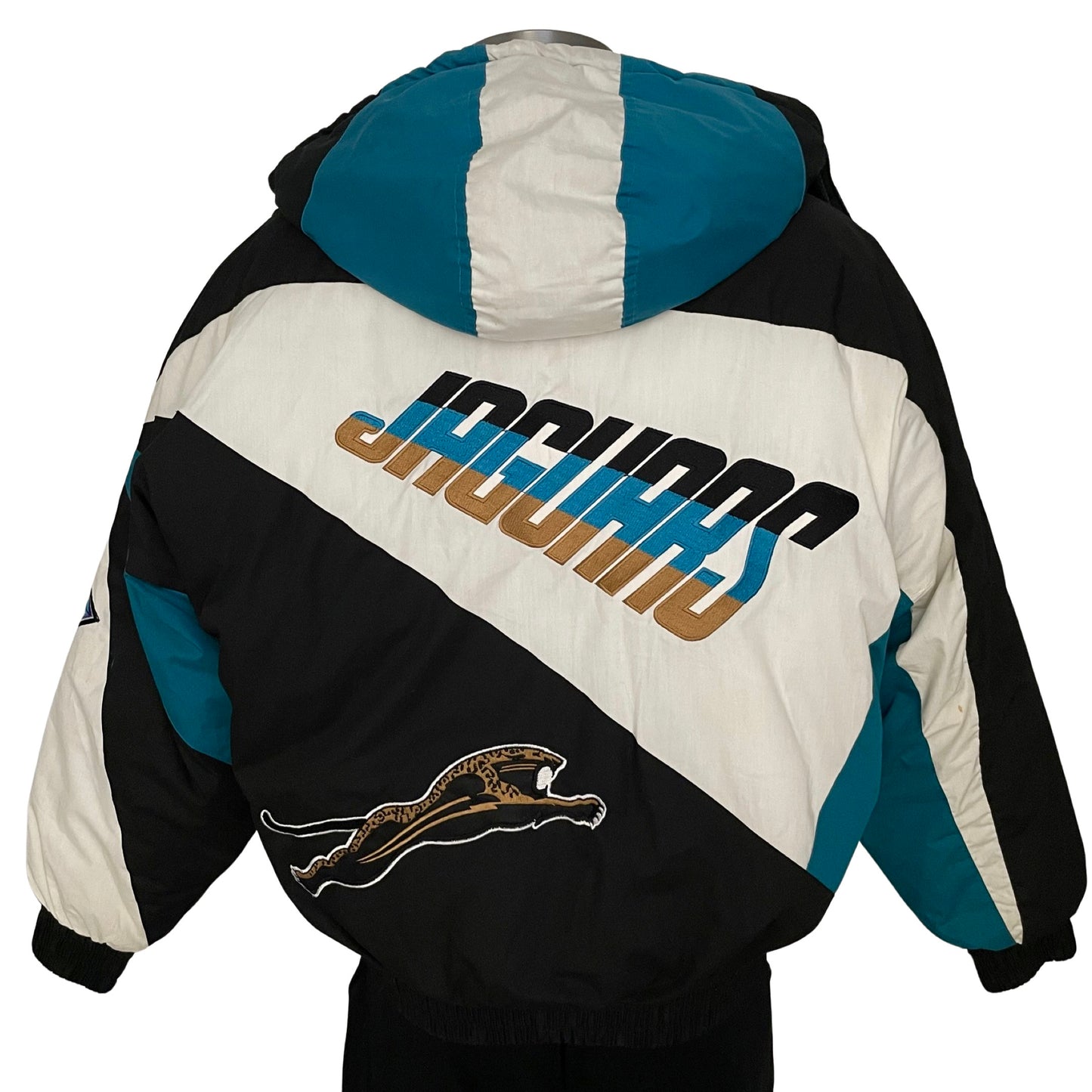 Vintage Jacksonville Jaguars banned logo PRO PLAYER jacket size LARGE